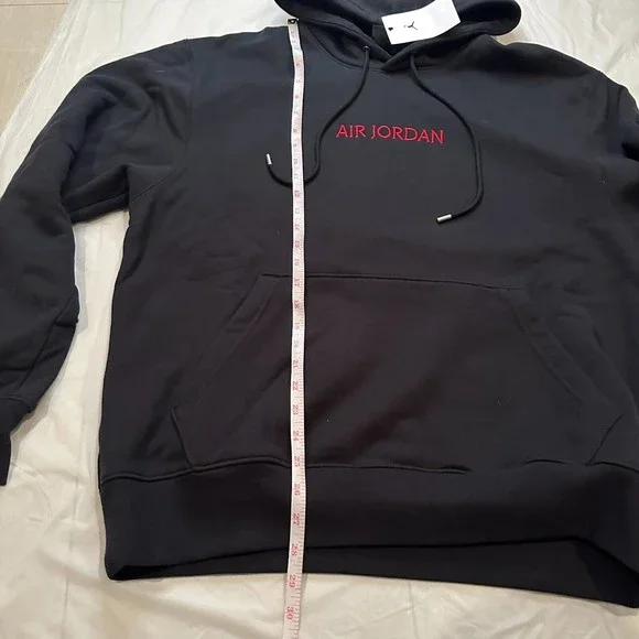 Nike Men's Air Jordan Pullover Cotton Hoodie Sportswear Black Size Large Sport - Picture 7 of 12
